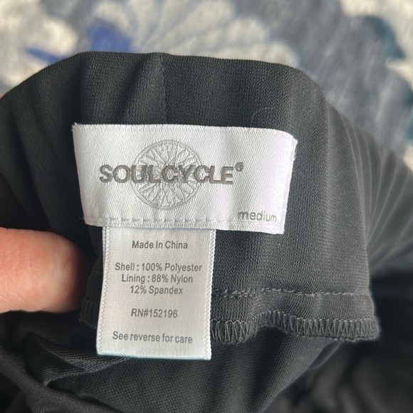 SOULCYCLE Women's Black Drawstring Snap Button Track Pants Size M - Picture 5 of 5